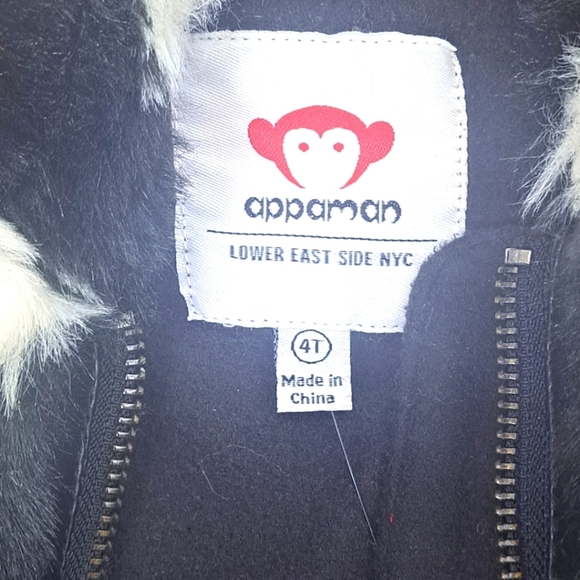 Appaman Faux Fur Coat Girls Size 4 - Picture 3 of 10